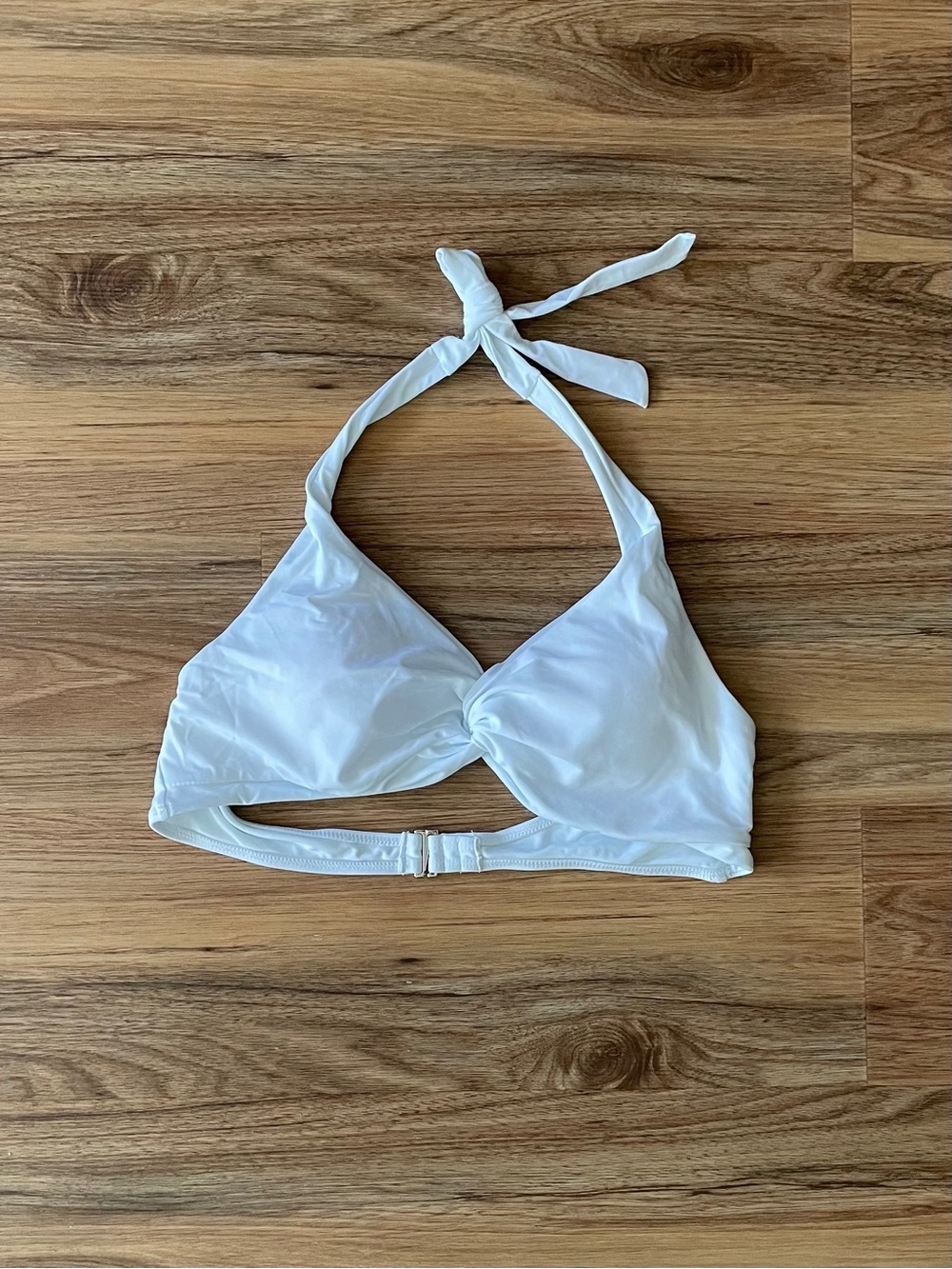 White Halter Bikini Top - Classic Swimwear